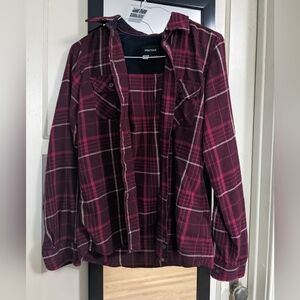 Marmot plaid long sleeve women's size small